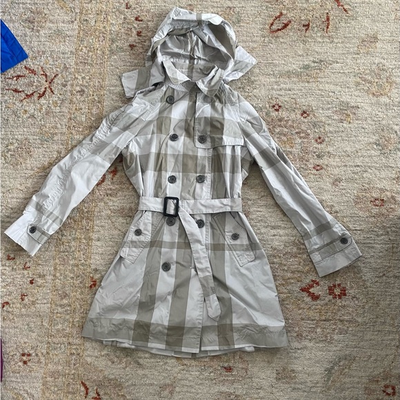 burberry plaid raincoat